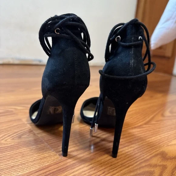 Black Suede Heels - Picture 3 of 4